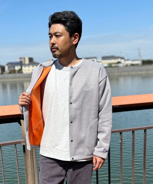 DISCUS(ディスカス)の「DISCUS(ディスカス)×GrandPARK(グランドパーク)別注インレイ裏シャギーボンディングノーカラーブルゾン(カーディガン/ボレロ・メンズ・グレー/ブラック・LARGE/MEDIUM)」の7枚目の写真