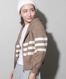 lodie（ロディ）の「フードボーダー ジップニット（パーカー）」