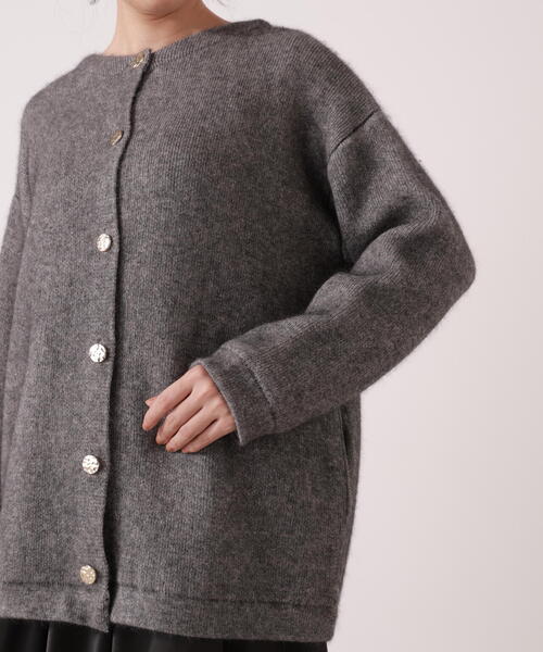 PROPORTION BODY DRESSING（プロポーションボディドレッシング）の「ＦＯＸ混ダブルフェイスニットカーディガン / 1215274001（カーディガン/ボレロ・レディース・オフホワイト/グレー/ベージュ・MEDIUM/SMALL）」の9枚目の写真