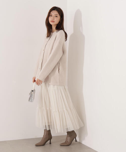 PROPORTION BODY DRESSING（プロポーションボディドレッシング）の「ＦＯＸ混ダブルフェイスニットカーディガン / 1215274001（カーディガン/ボレロ・レディース・オフホワイト/グレー/ベージュ・MEDIUM/SMALL）」の18枚目の写真