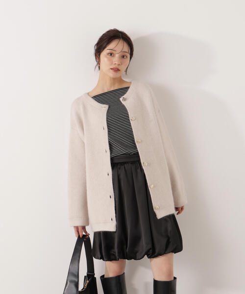 PROPORTION BODY DRESSING（プロポーションボディドレッシング）の「ＦＯＸ混ダブルフェイスニットカーディガン / 1215274001（カーディガン/ボレロ・レディース・オフホワイト/グレー/ベージュ・MEDIUM/SMALL）」の21枚目の写真