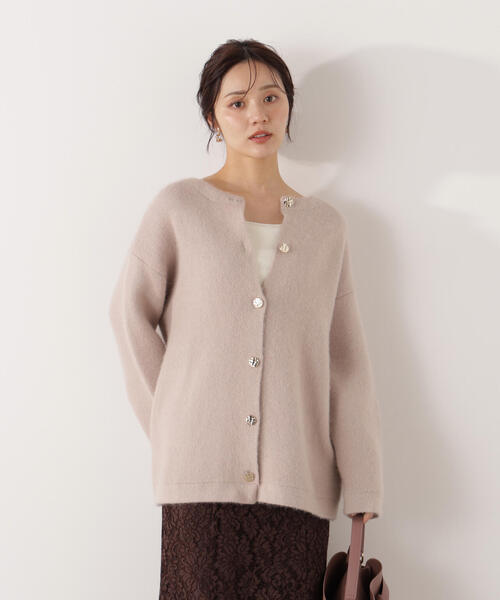 PROPORTION BODY DRESSING（プロポーションボディドレッシング）の「ＦＯＸ混ダブルフェイスニットカーディガン / 1215274001（カーディガン/ボレロ・レディース・オフホワイト/グレー/ベージュ・MEDIUM/SMALL）」の5枚目の写真