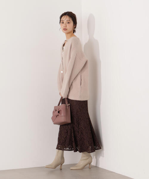 PROPORTION BODY DRESSING（プロポーションボディドレッシング）の「ＦＯＸ混ダブルフェイスニットカーディガン / 1215274001（カーディガン/ボレロ・レディース・オフホワイト/グレー/ベージュ・MEDIUM/SMALL）」の8枚目の写真