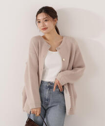 PROPORTION BODY DRESSING | ＦＯＸ混ダブルフェイスニットカーディガン / 1215274001(カーディガン/ボレロ)