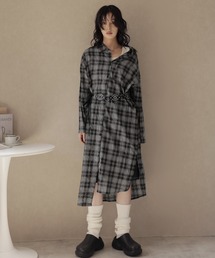 チェックロングシャツ ロングシャツ 長袖」に該当するファッション通販 チェックロングシャツ ロングシャツ 長袖」に該当するファッション通販