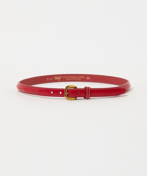Steven Alan(スティーブンアラン)の「<TORY LEATHER>FANCY STITCH BUCKLE/ベルト(ベルト・レディース・レッド/ベージュ・28/26)」の1枚目の写真