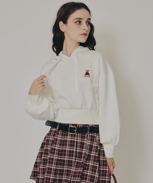 REDYAZEL（レディアゼル）の「Azelyコンパクトフーディ（パーカー・レディース・ネイビー/オフホワイト/ライトグレー・FREE）」の18枚目の写真