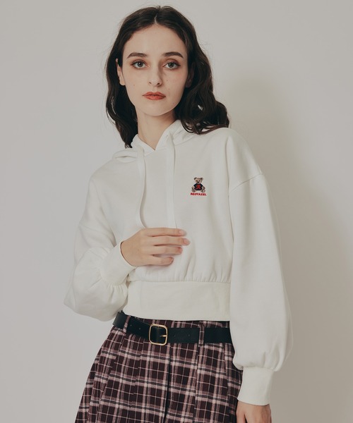 REDYAZEL（レディアゼル）の「Azelyコンパクトフーディ（パーカー・レディース・ネイビー/オフホワイト/ライトグレー・FREE）」の20枚目の写真