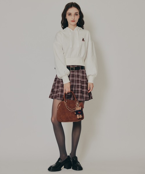 REDYAZEL（レディアゼル）の「Azelyコンパクトフーディ（パーカー・レディース・ネイビー/オフホワイト/ライトグレー・FREE）」の21枚目の写真