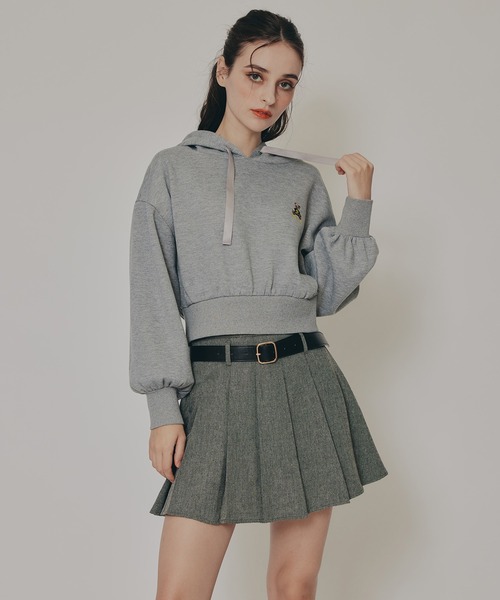 REDYAZEL（レディアゼル）の「Azelyコンパクトフーディ（パーカー・レディース・ネイビー/オフホワイト/ライトグレー・FREE）」の7枚目の写真