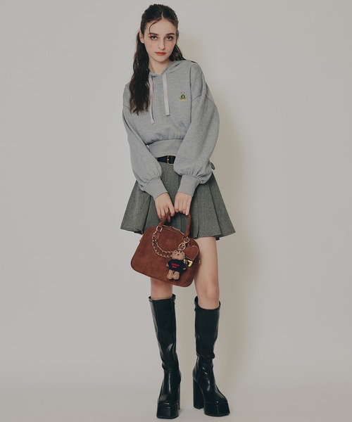 REDYAZEL（レディアゼル）の「Azelyコンパクトフーディ（パーカー・レディース・ネイビー/オフホワイト/ライトグレー・FREE）」の10枚目の写真