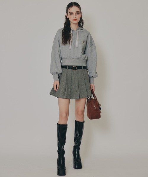 REDYAZEL（レディアゼル）の「Azelyコンパクトフーディ（パーカー・レディース・ネイビー/オフホワイト/ライトグレー・FREE）」の11枚目の写真