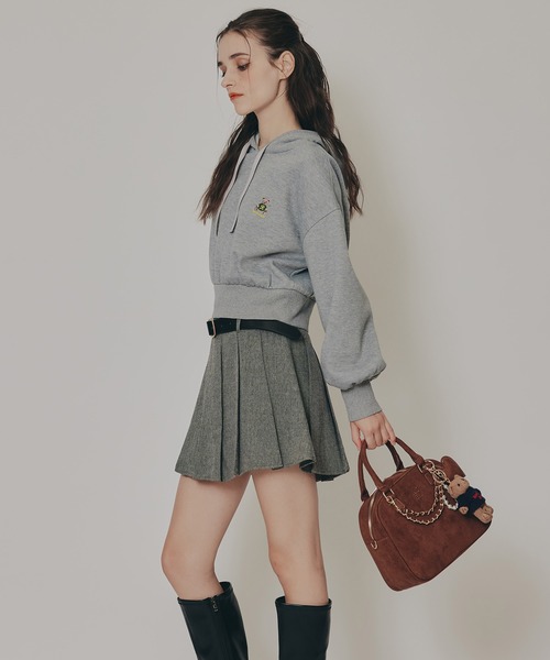 REDYAZEL（レディアゼル）の「Azelyコンパクトフーディ（パーカー・レディース・ネイビー/オフホワイト/ライトグレー・FREE）」の13枚目の写真