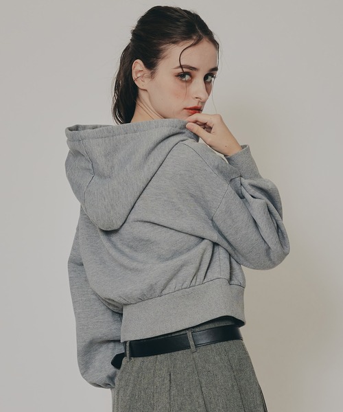 REDYAZEL（レディアゼル）の「Azelyコンパクトフーディ（パーカー・レディース・ネイビー/オフホワイト/ライトグレー・FREE）」の14枚目の写真