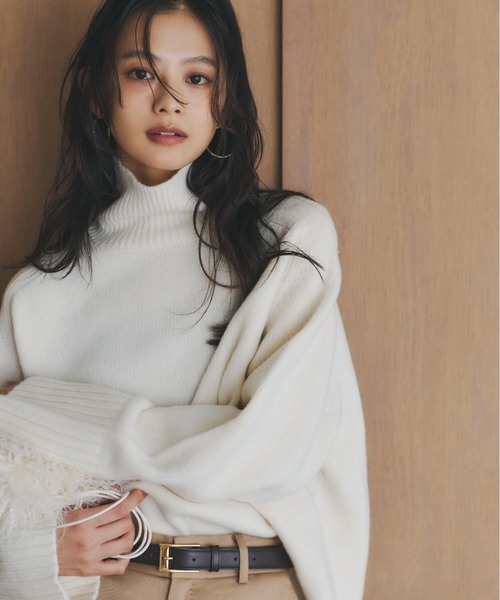 HAMILTONウールカシミヤタートルネックプルオーバーー（ニット