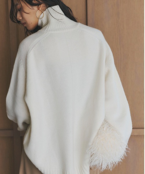 HAMILTONウールカシミヤタートルネックプルオーバーー（ニット