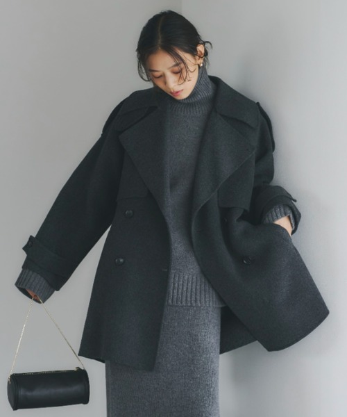 HAMILTONウールカシミヤタートルネックプルオーバーー（ニット