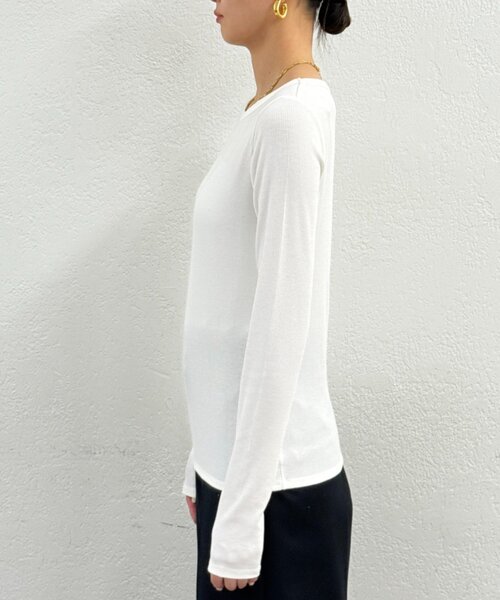 LOUNGEDRESS（ラウンジドレス）の「BASICテレコロンT（Tシャツ/カットソー・レディース・ブラック/オフホワイト/チャコールグレー/ブラック系その他・FREE）」の22枚目の写真