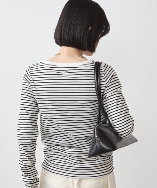 LOUNGEDRESS（ラウンジドレス）の「BASICテレコロンT（Tシャツ/カットソー・レディース・ブラック/オフホワイト/チャコールグレー/ブラック系その他・FREE）」の9枚目の写真