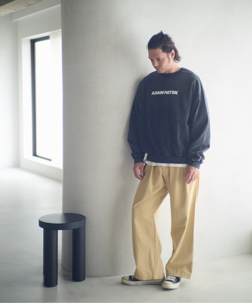 ADAM PATEK（アダムパテック）の「ADAMPATEK/logo crewneck/ベーシックロゴクルーネックスウェット（スウェット・メンズ・ブラック系その他/ブラック/杢グレー・2/1）」の16枚目の写真