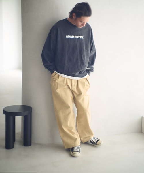 ADAM PATEK（アダムパテック）の「ADAMPATEK/logo crewneck/ベーシックロゴクルーネックスウェット（スウェット・メンズ・ブラック系その他/ブラック/杢グレー・2/1）」の15枚目の写真