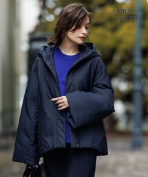 新品　ICB ナイロン　ブルゾン　ネイビー リヨセルナイロンワッシャー ノーカラーブルゾン （ブルゾン）｜ICB