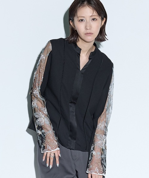 MURRAL/ミューラル】Tears flower lace tops/ティアーズフラワーレース