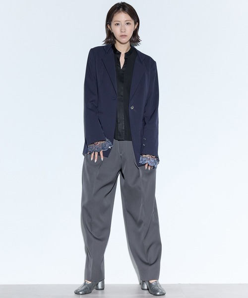 MURRAL（ミューラル）の「【MURRAL/ミューラル】Tears flower lace tops/ティアーズフラワーレーストップス（Tシャツ/カットソー・レディース・ブラック/ライトグレー・FREE）」の17枚目の写真