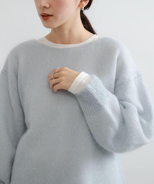 URBAN RESEARCH（アーバンリサーチ）の「ウールコットンロングスリーブカットソー（Tシャツ/カットソー・レディース・レッド系その他/ブラック/オフホワイト/ブラック系その他・FREE）」の2枚目の写真