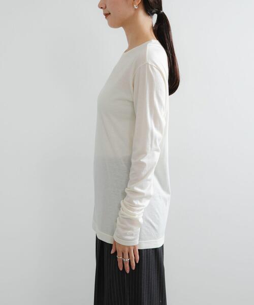 URBAN RESEARCH（アーバンリサーチ）の「ウールコットンロングスリーブカットソー（Tシャツ/カットソー・レディース・レッド系その他/ブラック/オフホワイト/ブラック系その他・FREE）」の10枚目の写真