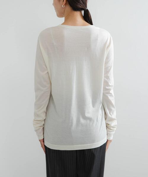 URBAN RESEARCH（アーバンリサーチ）の「ウールコットンロングスリーブカットソー（Tシャツ/カットソー・レディース・レッド系その他/ブラック/オフホワイト/ブラック系その他・FREE）」の11枚目の写真