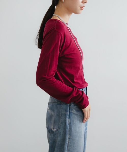 URBAN RESEARCH（アーバンリサーチ）の「ウールコットンロングスリーブカットソー（Tシャツ/カットソー・レディース・レッド系その他/ブラック/オフホワイト/ブラック系その他・FREE）」の17枚目の写真