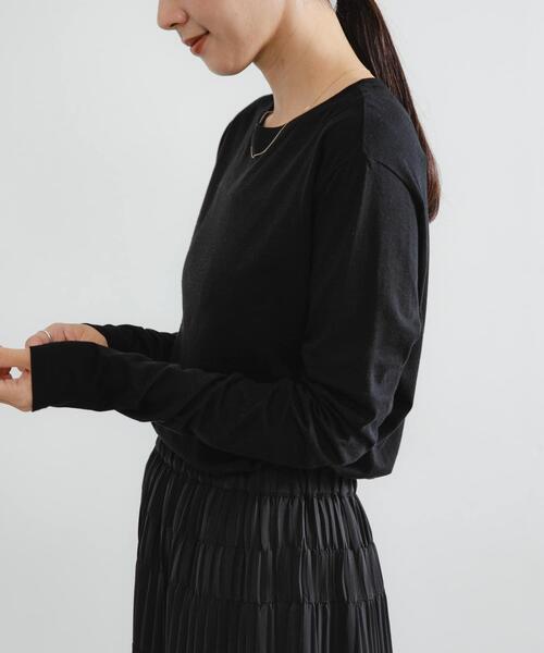 URBAN RESEARCH（アーバンリサーチ）の「ウールコットンロングスリーブカットソー（Tシャツ/カットソー・レディース・レッド系その他/ブラック/オフホワイト/ブラック系その他・FREE）」の21枚目の写真