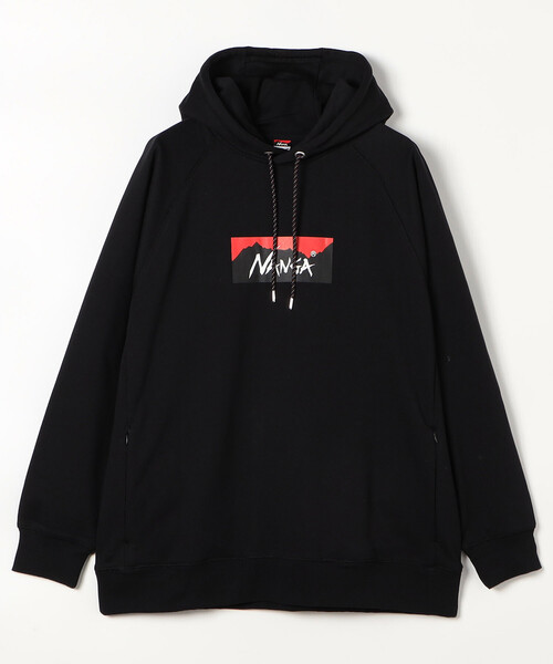 NANGA(ナンガ)の「NANGA/ナンガ ECO HYBRID BOX LOGO SWEAT HOODIE(パーカー・メンズ・ブラック/グレー・MEDIUM/LARGE)」の1枚目の写真