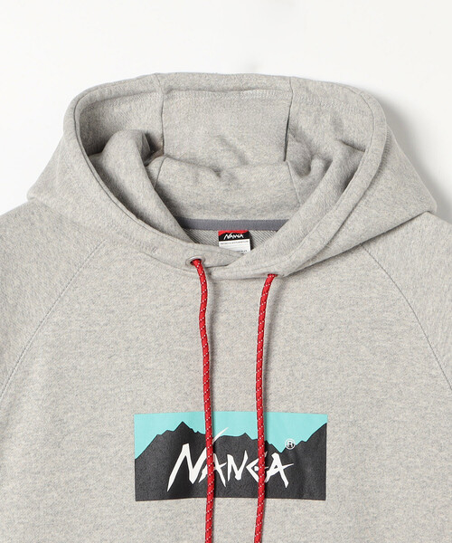 NANGA(ナンガ)の「NANGA/ナンガ ECO HYBRID BOX LOGO SWEAT HOODIE(パーカー・メンズ・ブラック/グレー・MEDIUM/LARGE)」の8枚目の写真