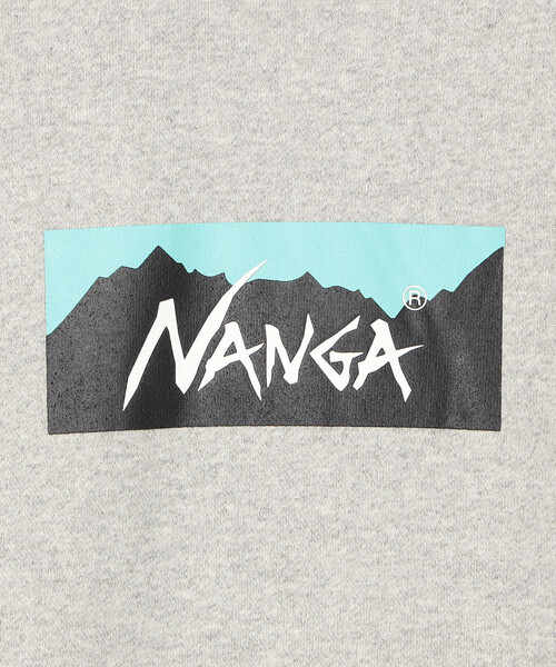 NANGA(ナンガ)の「NANGA/ナンガ ECO HYBRID BOX LOGO SWEAT HOODIE(パーカー・メンズ・ブラック/グレー・MEDIUM/LARGE)」の5枚目の写真
