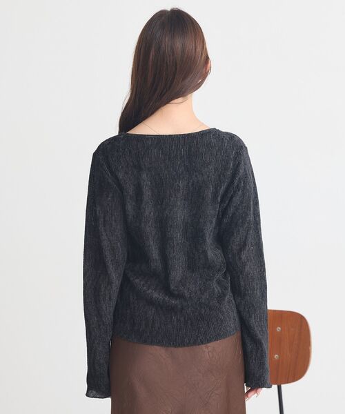 earth music&ecology(アースミュージックアンドエコロジー)の「プリーツベロア風ギャザープルオーバー(Tシャツ/カットソー・レディース・ブラック/ブラウン・F)」の16枚目の写真