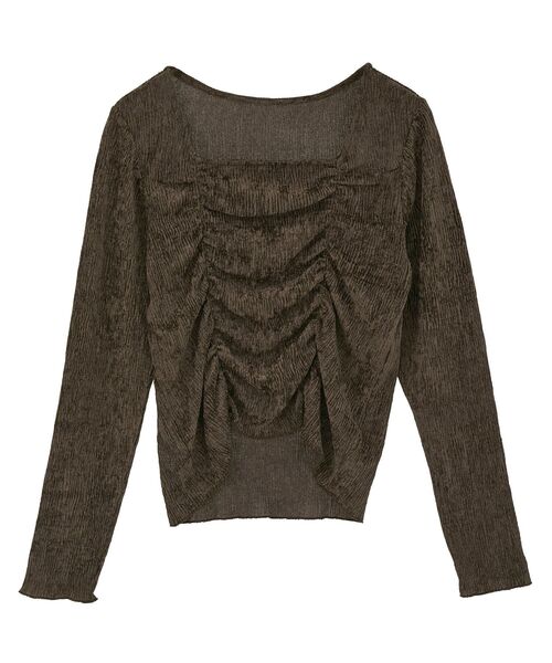 earth music&ecology(アースミュージックアンドエコロジー)の「プリーツベロア風ギャザープルオーバー(Tシャツ/カットソー・レディース・ブラック/ブラウン・F)」の19枚目の写真