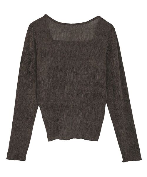 earth music&ecology(アースミュージックアンドエコロジー)の「プリーツベロア風ギャザープルオーバー(Tシャツ/カットソー・レディース・ブラック/ブラウン・F)」の20枚目の写真