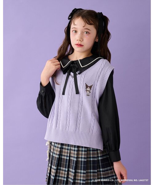 マイメロディ/クロミ】ニットベスト＆セーラーブラウスセット