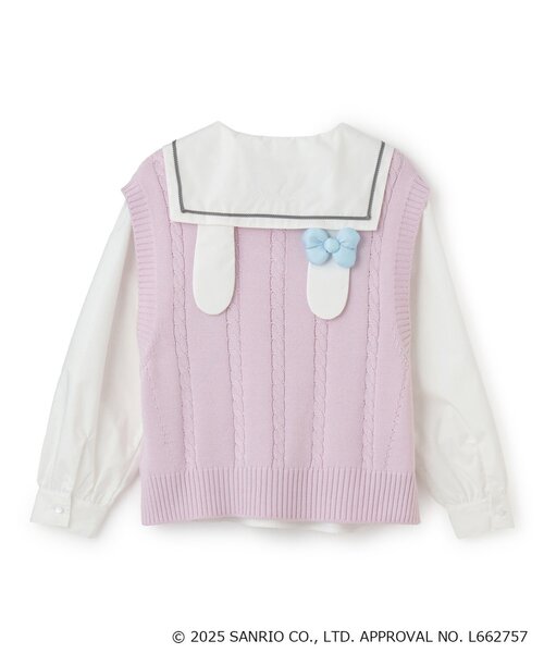 マイメロディ/クロミ】ニットベスト＆セーラーブラウスセット