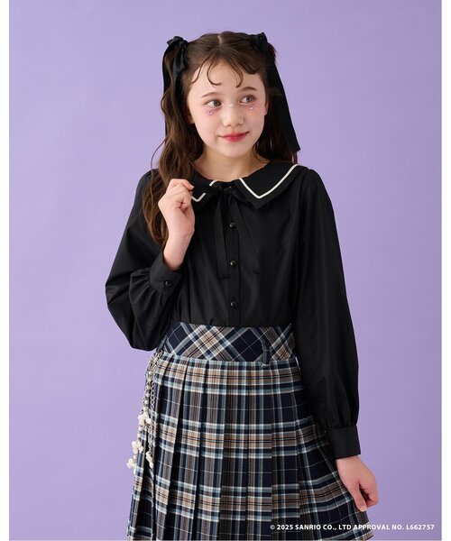 【美品】メゾピアノ　 セーラーワンピース＆ニットベストセット mezzo piano メゾピアノ(mezzo piano)セーラーワンピース