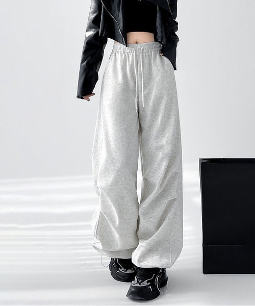 セール】ハイウエスト ストレート ワイドパンツ（その他パンツ