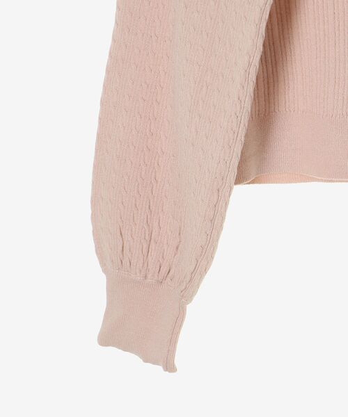 MAJESTIC LEGON（マジェスティックレゴン）の「フェイクファー付きキラキラ襟ニット（ニット/セーター・レディース・ピンク/ブラック/アイボリー・MEDIUM）」の20枚目の写真