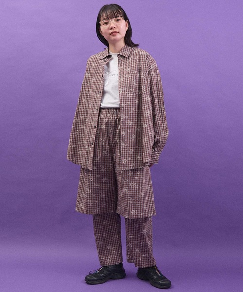 I am I in fact...（アイアムアイインファクト）の「ANGEL CHECK　shirt（シャツ/ブラウス・レディース・グレー/ベージュ・FREE）」の8枚目の写真