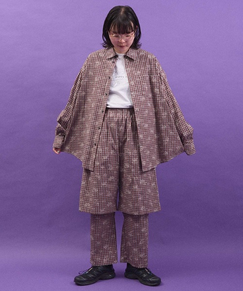 I am I in fact...（アイアムアイインファクト）の「ANGEL CHECK　shirt（シャツ/ブラウス・レディース・グレー/ベージュ・FREE）」の9枚目の写真