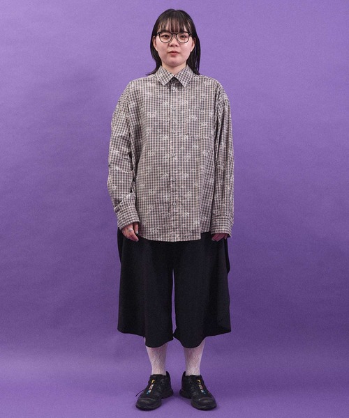 I am I in fact...（アイアムアイインファクト）の「ANGEL CHECK　shirt（シャツ/ブラウス・レディース・グレー/ベージュ・FREE）」の22枚目の写真