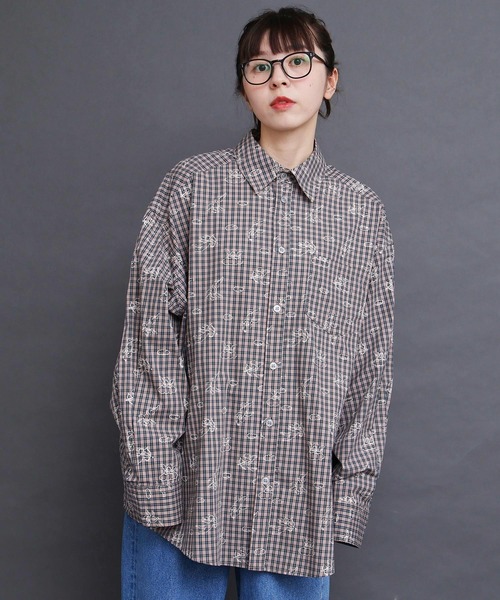 I am I in fact...（アイアムアイインファクト）の「ANGEL CHECK　shirt（シャツ/ブラウス・レディース・グレー/ベージュ・FREE）」の15枚目の写真