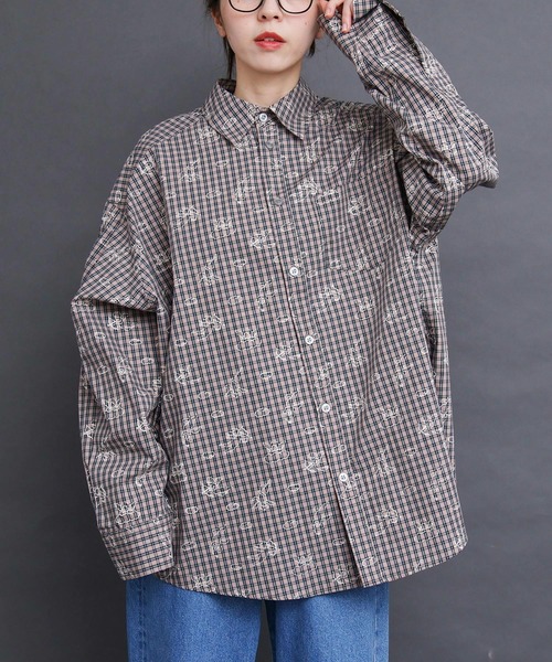 I am I in fact...（アイアムアイインファクト）の「ANGEL CHECK　shirt（シャツ/ブラウス・レディース・グレー/ベージュ・FREE）」の17枚目の写真