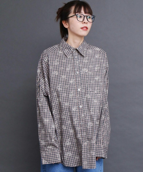 I am I in fact...（アイアムアイインファクト）の「ANGEL CHECK　shirt（シャツ/ブラウス・レディース・グレー/ベージュ・FREE）」の20枚目の写真